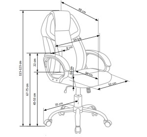 BARTON čierno-biela, kancelárske kreslo BARTON čierno-biela, kancelárske kreslo