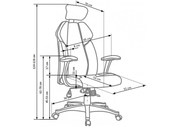 CHRONO bielo-čierna, kancelárske kreslo