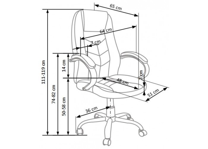 CODY hnedá, kancelárske kreslo
