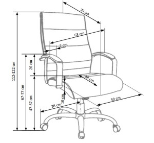 TEKSAS čierna, kancelárske kreslo