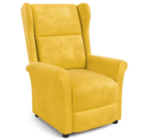 AGUSTIN 2 horčicové, polohovacie kreslo