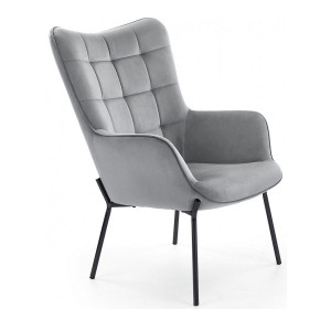 CASTEL sivé, relaxačné kreslo
