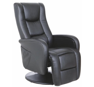 PULSAR čierne, masážne polohovacie kreslo