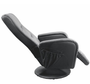 PULSAR čierne, masážne polohovacie kreslo