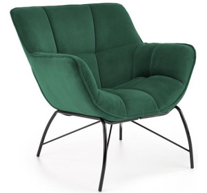 BELTON zelené, relaxačné kreslo