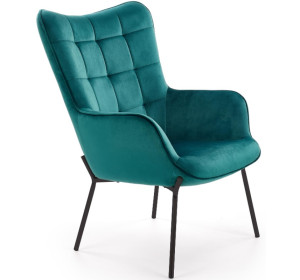 CASTEL tmavozelené, relaxačné kreslo