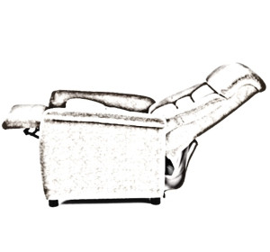 JORDAN sivé, polohovacie kreslo