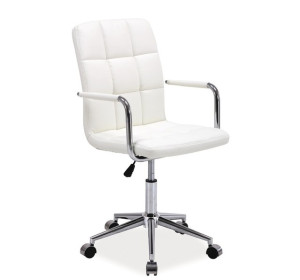 S-022 biela ekokoža, kancelárske kreslo