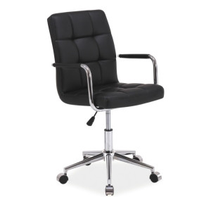 S-022 čierna ekokoža, kancelárske kreslo