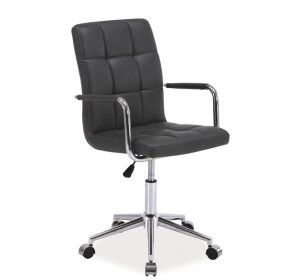 S-022 tmavosivá ekokoža, kancelárske kreslo