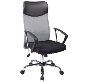 S-025 sivo-čierna, kancelárske kreslo