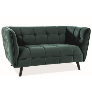 CASTELLO 2 zamatové zelené, relaxačné dvojkreslo