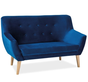 NORDIC 2 zamatové granátové, relaxačné dvojkreslo
