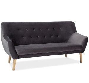 NORDIC 3 zamatové sivé, relaxačné dvojkreslo