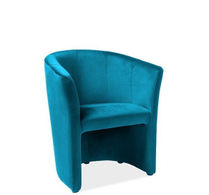 TM-1 zamatová tyrkysová látka, relaxačné kreslo