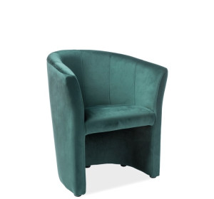 TM-1 zamatová zelená látka, relaxačné kreslo