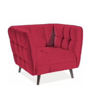 CASTELLO 1 zamatové bordové, relaxačné kreslo