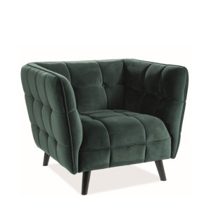 CASTELLO 1 zamatové zelené, relaxačné kreslo