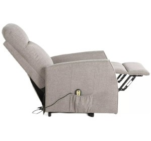 LETO BREGO béžové rozkladacie a polohovacie kreslo