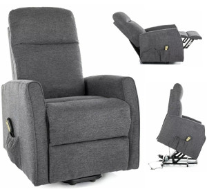 LETO BREGO tmavosivé rozkladacie a polohovacie kreslo