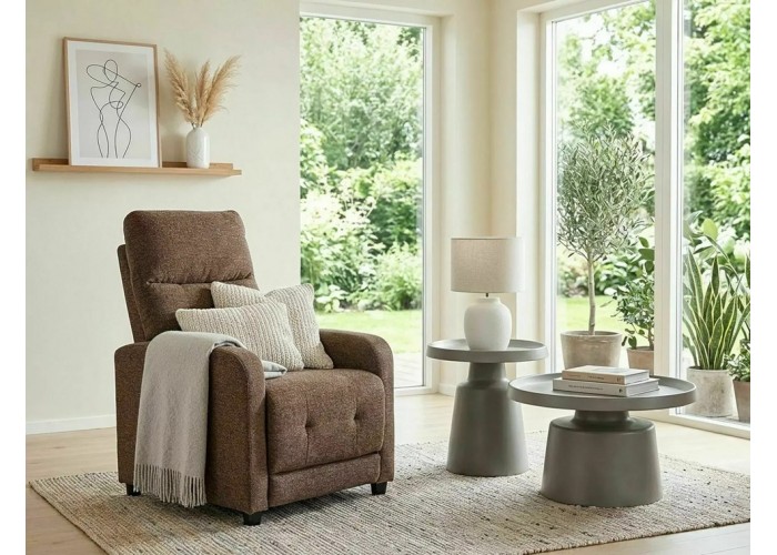 OTUS RAVEN cappuccino relaxačné polohovacie kreslo