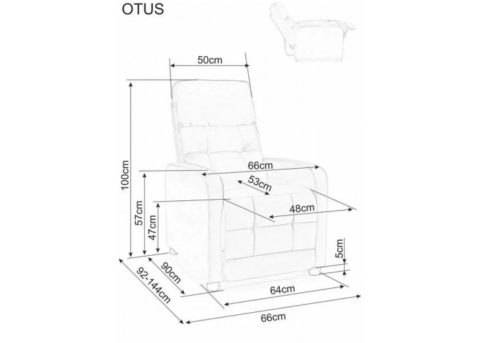 OTUS RAVEN cappuccino relaxačné polohovacie kreslo