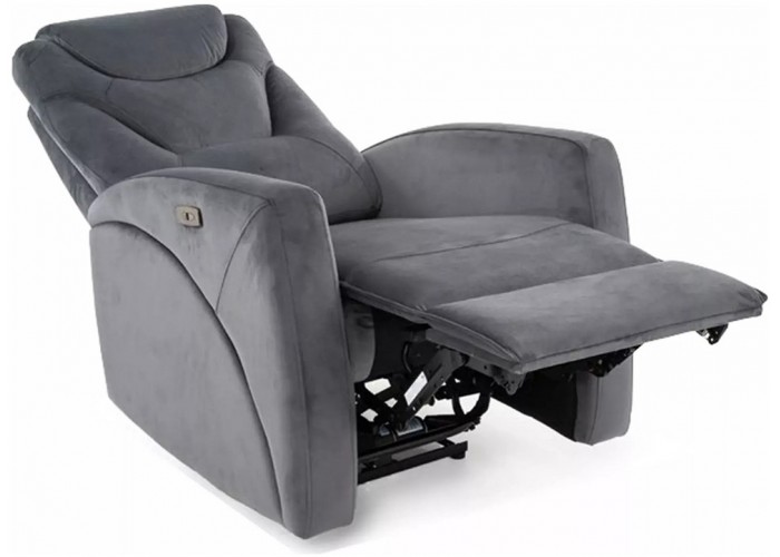 KRONOS VELVET sivé relaxačné polohovacie kreslo KRONOS VELVET sivé relaxačné polohovacie kreslo