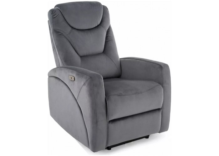 KRONOS VELVET sivé relaxačné polohovacie kreslo KRONOS VELVET sivé relaxačné polohovacie kreslo