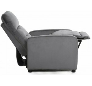 OTUS VELVET sivé relaxačné polohovacie kreslo OTUS VELVET sivé relaxačné polohovacie kreslo