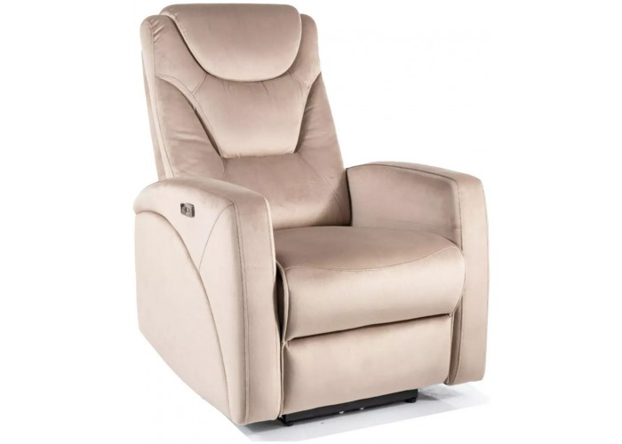 KRONOS VELVET tmavobéžové relaxačné polohovacie kreslo KRONOS VELVET tmavobéžové relaxačné polohovacie kreslo