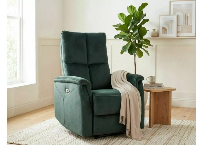NEPTUN VELVET zelené relaxačné polohovacie kreslo NEPTUN VELVET zelené relaxačné polohovacie kreslo
