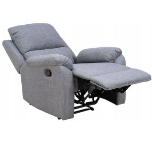 SPENCER sivé relaxačné polohovacie a rozkladacie kreslo 