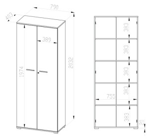 OPTIMAL 01, kancelárska policová skriňa