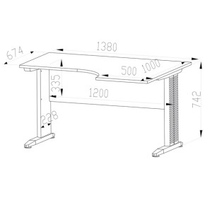 OPTIMAL 13, kancelársky stôl OPTIMAL 13, kancelársky stôl