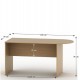 ASISTENT 2 NEW buk 022-ZA, kancelársky zasadací stôl s oblúkom