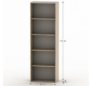 ASISTENT NEW dub sonoma AS 001, kancelársky regál