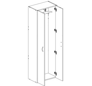 ASISTENT NEW dub sonoma AS 006, kancelárska šatníková skriňa