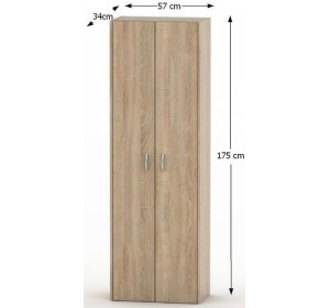 ASISTENT NEW dub sonoma AS 007, kancelárska policová skriňa