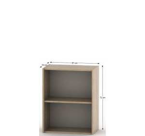 ASISTENT NEW dub sonoma AS 010, kancelársky regál