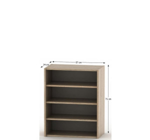 ASISTENT NEW dub sonoma AS 013, kancelársky regál