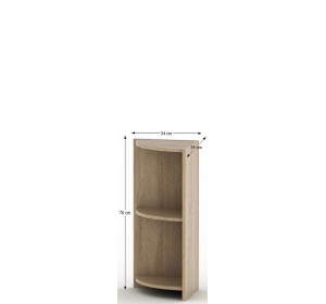 ASISTENT NEW dub sonoma AS 014, kancelársky ukončovací regál