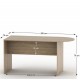 ASISTENT NEW dub sonoma AS 022-ZA, kancelársky zasadací stôl s oblúkom