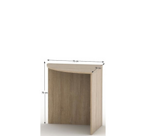 ASISTENT NEW dub sonoma AS 024, kancelársky rohový stôl s oblúkom