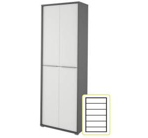 RIOMA NEW grafit/biela 05, kancelárska policová skriňa