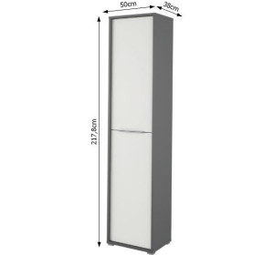 RIOMA NEW grafit/biela 06, kancelárska policová skriňa