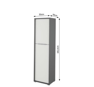 RIOMA NEW grafit/biela 08, kancelárska policová skriňa