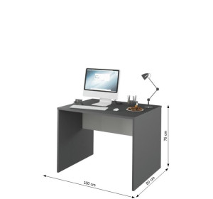 RIOMA NEW grafit/biela 12, kancelársky písací stôl