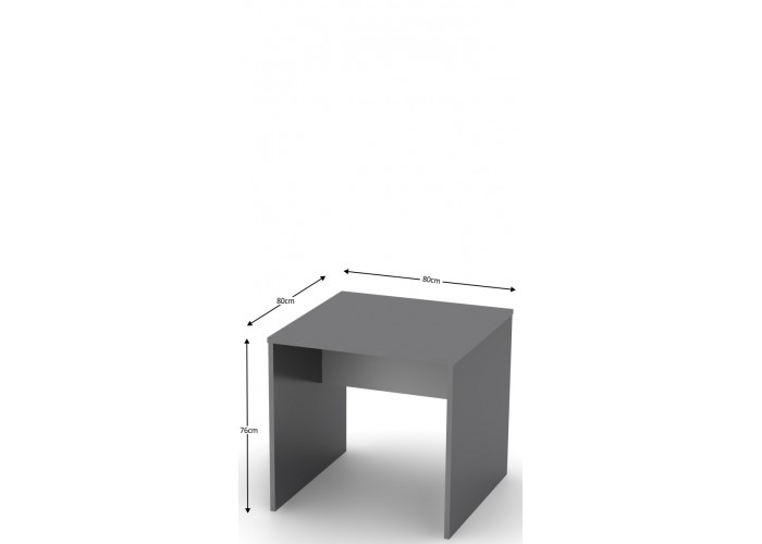 RIOMA NEW grafit/biela 17,  kancelársky písací stôl