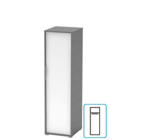 RIOMA NEW grafit/biela 20, kancelárska vešiaková skriňa