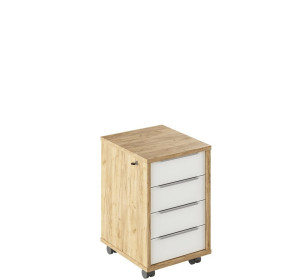 RIOMA dub artisan/biela 30, kontajner so zámkom